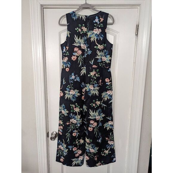 Johnny Was Workshop Easy Linen Jumpsuit Women's‎ size Small black floral NWTs - Picture 10 of 12